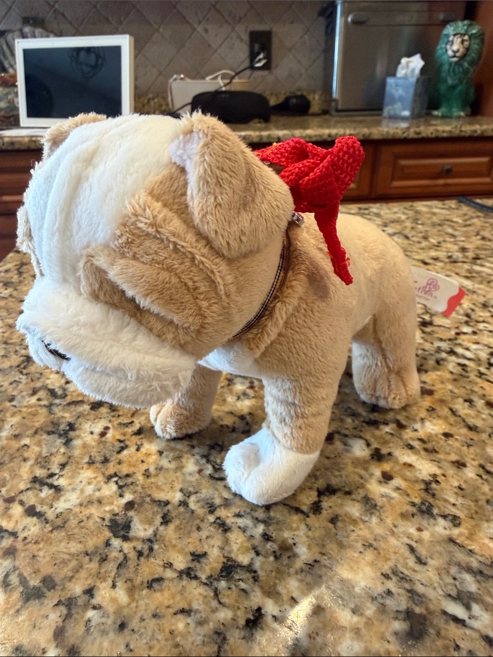 Plush Bulldog Dog Toy OG doll - Tan and White NWT pet
